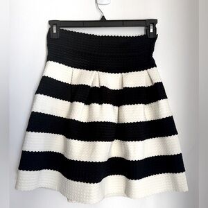 Black and White Striped Skirt